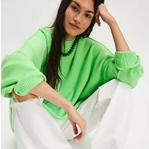 Easy Street Tunic FP Color- Color: Lime Fizz NWOT Free People